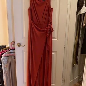 Jumpsuit sleeveless color Rust